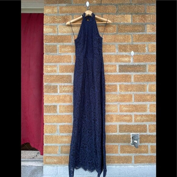 BB DAKOTA RSVP navy blue lace dress size 2 - Picture 2 of 11